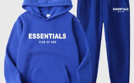 Fear of God Essentials Tracksuit Blue unique edge