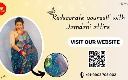 Shop Hand‑Woven Bangladeshi Dhakai Jamdani Saree for Festive Elegance