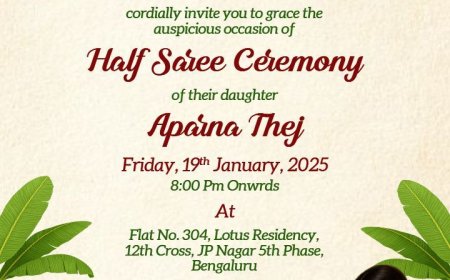 Half Saree Invitation Card Online Free Designs